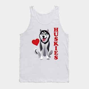 Love Huskies Tank Top